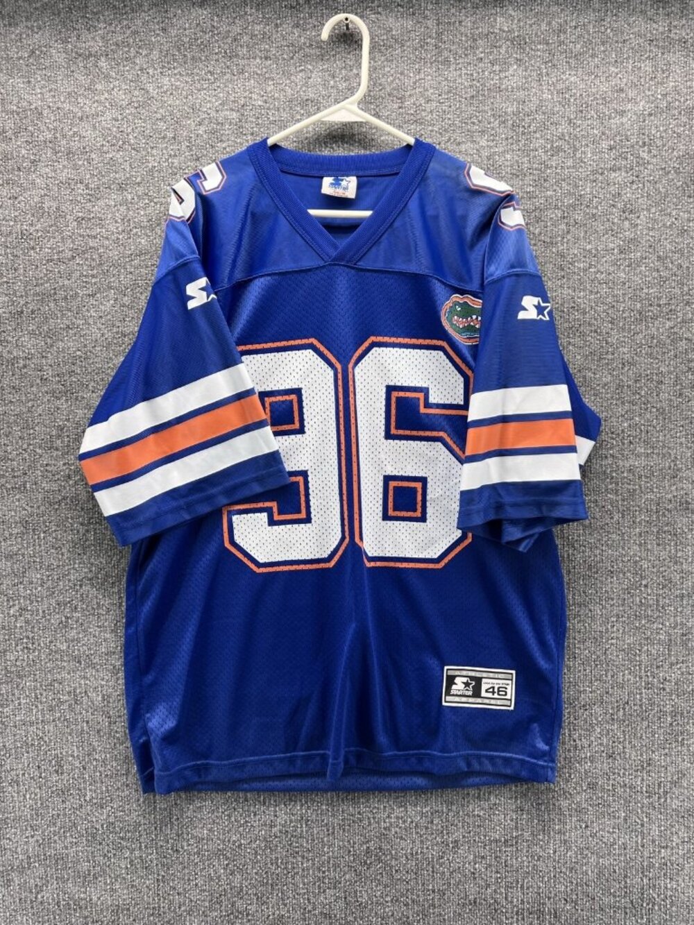 Starter Florida Gators Jersey Men 46 Blue NCAA Football Mesh #96 Vintage